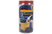 Gripwell Bungee Cord 12 Pack with Ball Hooks for Securing Tarps and Canopies