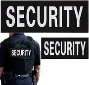 Reflective Security Velcro Patch Set Velcro Sticker Reflective Tape Velcro Sticker Security Night Visibility Security Nylon Hook Loop Patch for Vest Tactical Dog Harness Vest Collar 2 Patches