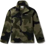 Columbia Camo Zing 111 Fleece Jacket youth boy green jacket sz Small S