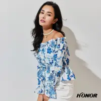 在飛比找momo購物網優惠-【HONOR 山形屋】平口花紋圖騰上衣(MOMO獨家限定)