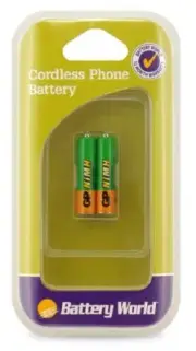 60AAAHC-C2 CORDLESS PHONE BATTERIES 2Pcs 1.2V 600mAh AAA NiMH Cell