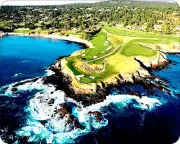 Pebble Beach Golf Course Arial View #1 Mouse Pads Mousepads