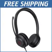 USB Headset with Noise Cancelling Mic for All-Day Comfort & Teams Certified