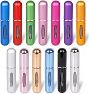 Refillable Travel Atomizer Set, 4 Pack, Multiple Colors Available, Multiple Colors: Blue, Red, Green, Pink, Purple, Orange, Silver, Rose Gold, Gold, Light Blue, Black, Chrome, Travel Size