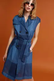 Brand New $148 Anthropologie Checkered Trench jacket coat NWT new size SMALL