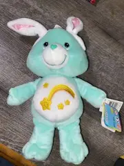 NWT Wish Care Bear Plush Stuffed Happy Easter Bunny Rabbit With Ears 12” 2003