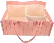 Generic Large Capacity Portable Nursery Organizer Multifunctional Diaper Caddy Basket with Dividers for Newborns Stylish Design for Moms for Essentials and Long Outings