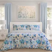 Ardor Boudoir Peach Blossom Bedroom Quilt Cover Set Printed Microfibre