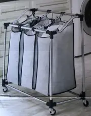 WHITMOR 6862-3260 Chrome Laundry Sorter Mesh Bag Basket