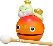 Fish Percussion Instrument - Traditional Zen Drum,Mokugyo Fish New Year Snake Temple Block Zen Meditation Percussion Instrument for Yoga Kids Adults Musicians