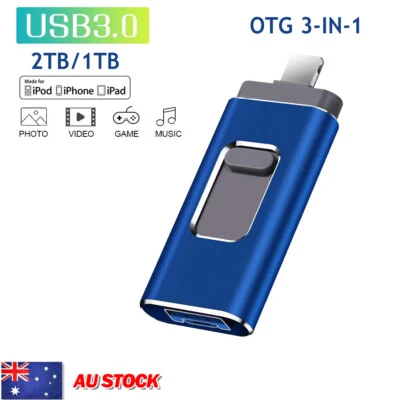 USB Flash Drive 2TB 1TB Memory Stick Thumb External Storage For iPhone 11 13 14
