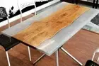 White Epoxy Top Center Sofa Dining Table Kitchen Slab Table Hallway Table Decors