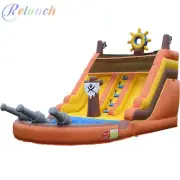 6.5X3.5X4m Commercial Grade PVC Inflatable Dual Water Slide for Kids Adults