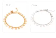 Women's Fashion Jewelry Bells Round Boho Anklet Bracelet Gold Silver Color 73-11
