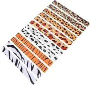 MUSISALY 12pcs Leopard Print Bracelet Zebra Decor Slap Bracelets Bulk Bracelet for Wrist Band Zebra Style Slap Bands Party Ring Slap Bracelets for Colorful Steel Sheet