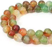 Siomia 45pcs 8mm Natural Peacock Agate Beads Energy Healing Crystal Round Loose Stone Beads for Jewelry Making, DIY Bracelets Necklaces