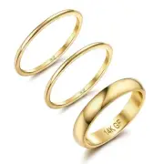 Jstyle 14K Gold Filled Stacking Rings for Women, Minimalist Stackable Gold Ri...
