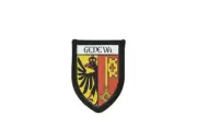 Patch printed embroidery travel souvenir shield city flag switzerland geneva