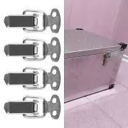 4x 90�� Stainless Steel Spring Loaded Draw Toggle Latch Catch Clamp Clip Set