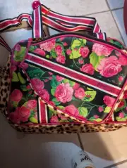 Betsey Johnson Kitsch In A Pickle Bag Large Duffle Bag Floral Multi Pickle Ball