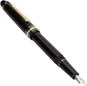 NEW MONTBLANC MEISTERSTUCK 145 FOUNTAIN PEN BLACK & GOLD M nib Cyber Monday Sale