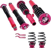 Coilovers,Suspension Struts，Compatible for BMW E46 3-Series 98-06Shock Absorbers Springs Suspension(Red)