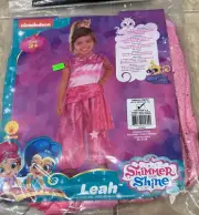 Shimmer & Shine Leah Costume Girls XS Small 2-4 Rubies NEW retail packaging