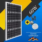 12V 60W Mono Solar Panel Trickle Battery Charger For Caravan Car Van Boat AU