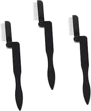 OSOLADY Folding Eyelash Comb 3pcs Lash Brush Set Lash Brow Comb Mascara Brush for Women Girls Easy to Cle