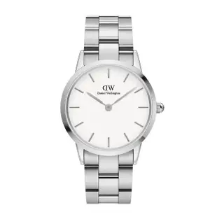 【Daniel Wellington】DW 手錶 Iconic Link 36mm/40mm精鋼錶 耀目亮銀(DW00100203)