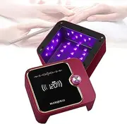 Rechargeable UV LED Nail Lamp, with Extra Large Display, 0-120 Seconds Timing, Memory Function, Smart Detection, Removable Base Plate, Professional Gel Curing Lamp for Salons