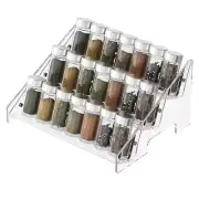 Acrylic Clear Spice Organizer 3-Tier Spice Rack Shelf Seasoning Storage for C...
