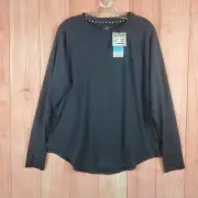 Puma Golf Cloudspun Womens Shirt XL Black Long Sleeve Crew Neck Performance