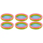 Intex 58" x 13" Inflatable Sunset Glow Backyard Kids Vinyl Splash Pool, 6 Pack