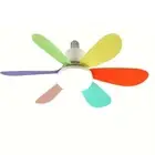 Ceiling Fans with Remote Control and Light LED Lamp Fan E27 Converter Base Smart