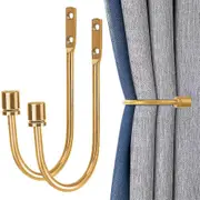 2 Pcs Metal Curtain Holdbacks, Decorative Wall Mounted Drapery Tiebacks With Screws, Heavy Duty Window Treatment Holdbacks For Home Decor Free Ship...
