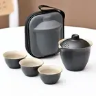 Portable Teapot Teacup Kit Ceramic Chinese Tea Pot and Cup Set Tea Ceremony