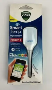 VICKS SMART TEMP WIRELESS SMARTPHONE BLUETOOTH THERMOMETER