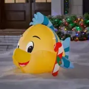 Disney Flounder Little Mermaid Christmas Inflatable NEW 3.5 ft LED