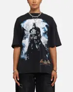[73 Studio] 73 Studio X Dc Batman Arkham Asylum Vintage T-shirt Black Acidwash - Size XL XL Black Acidwash