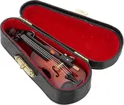 SWOOMEY 1 Set violin ornaments wooden decorative ornaments tiny doll violin mini violin model violins worlds smallest violin ajr musical instrument miniature violin Collection Christmas