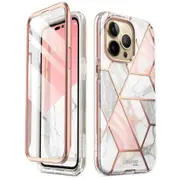 For Iphone 14 Pro Max Case 6.7 Inch Cosmo Full-body Glitter Marble Bumper Case with Built-in Screen Protector