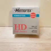 Memorex 10 Pack 3.5" Floppy Diskettes Double Sided,1.44 Mb. FACTORY SEALED!
