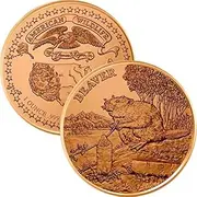 Jig Pro Shop American Wildlife Series 1 oz .999 Pure Copper Round/Challenge Coin