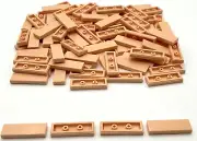 Lego 100 New Light Nougat Tiles 1 x 3 Flat Smooth Pieces