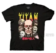 Attack on Titan Men's & Big Men's Short Sleeve Graphic Tee Shirt, Size L