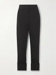 [Max Mara] Max Mara - Sevres Cropped Jersey Pants - Black - UK 12 UK 12 Black