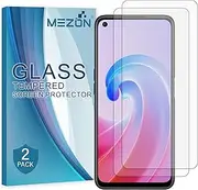 [MEZON] [2 Pack] Tempered Glass for OPPO A96 – 9H HD Crystal Clear Premium Screen Protector – Case Friendly, Shock Absorption (OPPO A96, 9H HD)