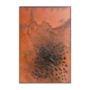 Ember Textured Acrylic Framed Canvas 3D Textured Wall Art