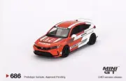 1:64 HONDA CIVIC TYPE R 2023 PACE CAR RED MINI GT 686